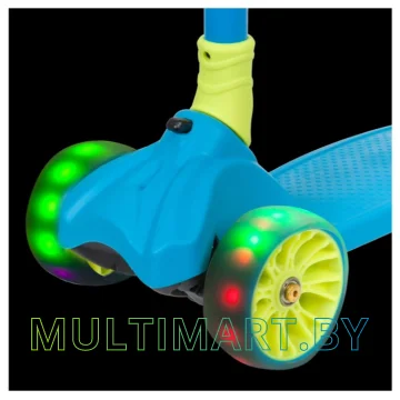 Самокат Novatrack RainBow Pro Button 120PROB.RAINBOW.BL20 (голубой, 2020) картинка 4
